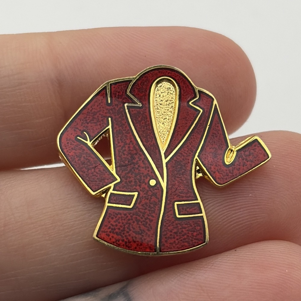 Mary Kay Red Jacket Award Makeup Sales Lapel Hat Pin